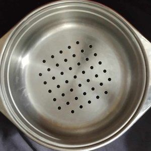 Stainless steel colander / pot insert with handles